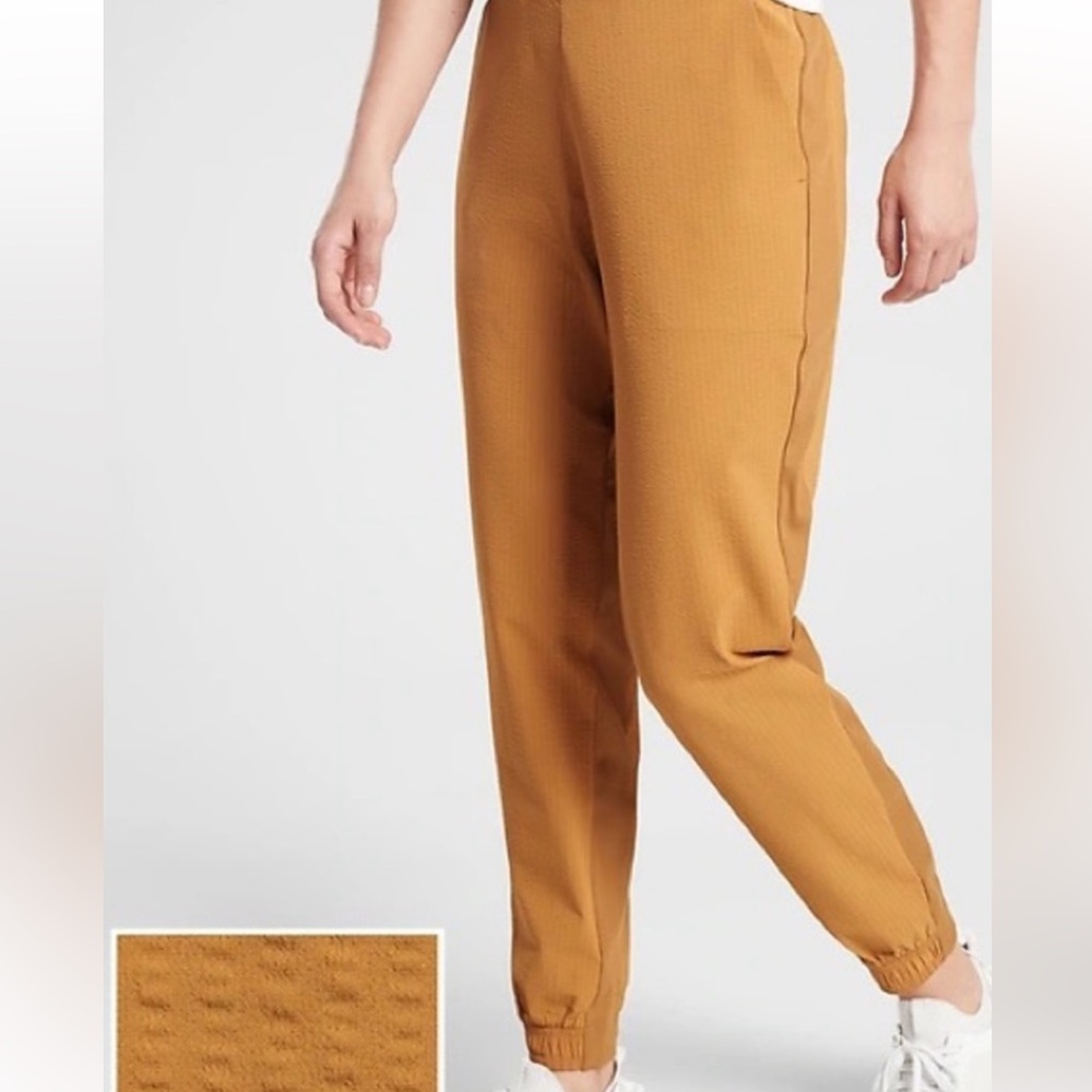 Athleta Golden Yellow Textured Joggers